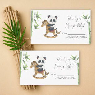 Panda Bear How big is mommy's belly Enclosure Card
