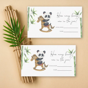 Panda bear how many bears are in the jar enclosure card