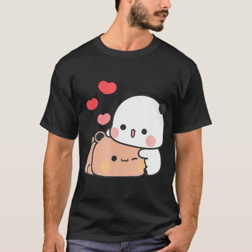 Panda Bear Hug Bubu Dudu Valentines Days Fun Idea T_Shirt