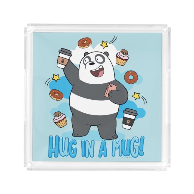 Panda Bear - Hug in a Mug! Acrylic Tray (Front)