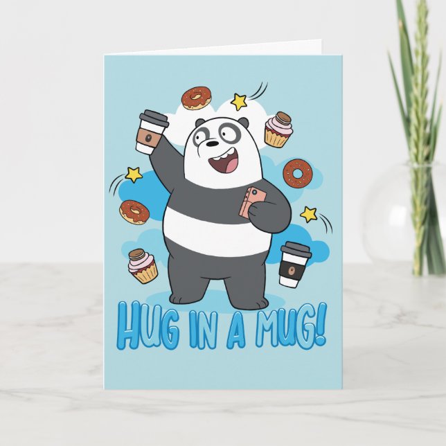 Panda Bear - Hug in a Mug! Card (Front)