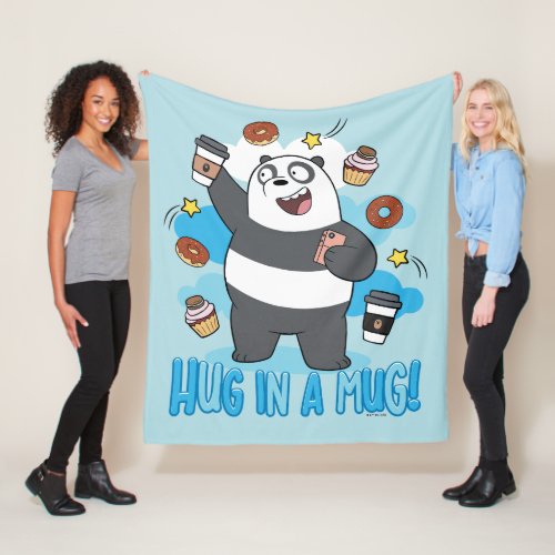 Panda Bear _ Hug in a Mug Fleece Blanket