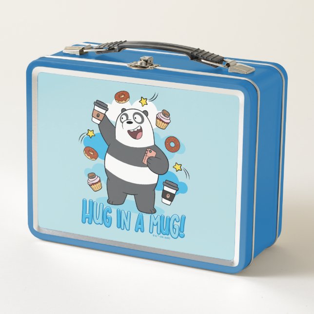 Panda Bear - Hug in a Mug! Metal Lunch Box (Front)