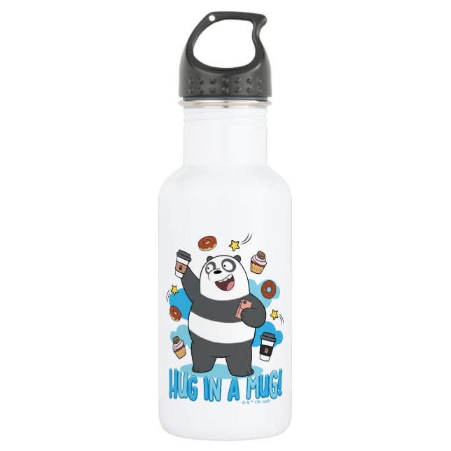 Panda Bear - Hug in a Mug! Stainless Steel Water Bottle (Front)