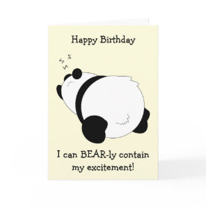 Panda Bear Humorous Birthday Card