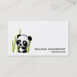 Panda bear in his little bamboo grove business car card