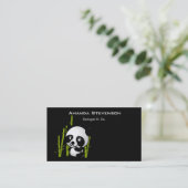 Panda bear in his little bamboo grove business card (Standing Front)