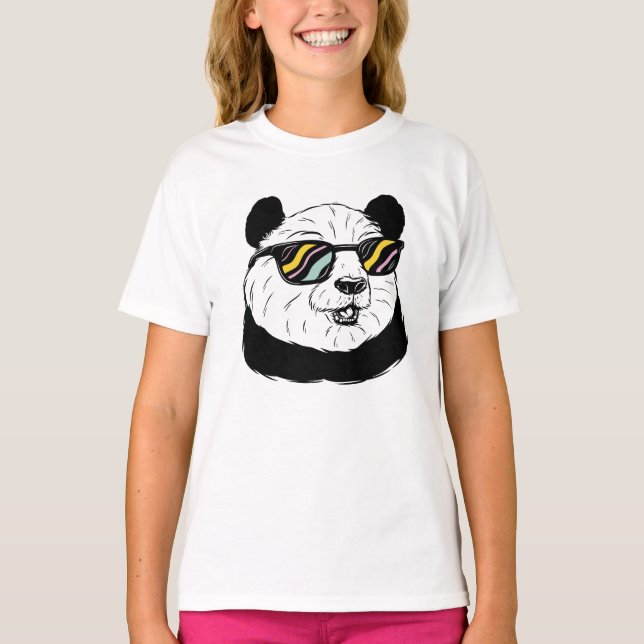 Panda Bear in Sunglasses T-Shirt (Front)
