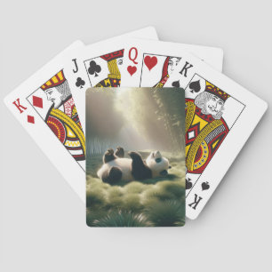 Panda Bear In Sunshine Poker Cards