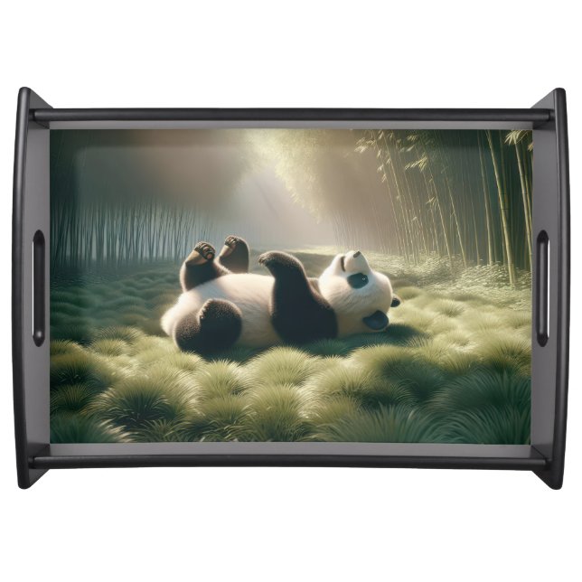 Panda Bear In Sunshine Serving Tray (Front)