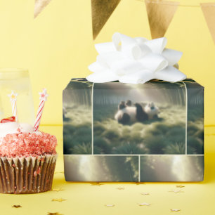 Panda Bear In Sunshine Wrapping Paper