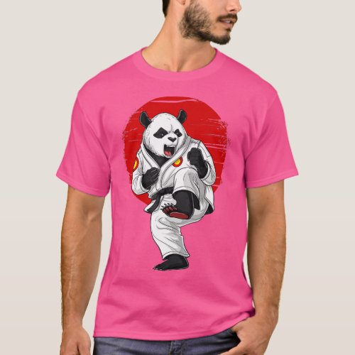 Panda Bear Karate Kickboxing Kung Fu Taekwondo Mar T_Shirt
