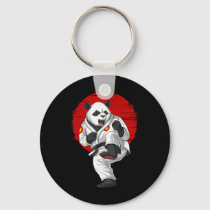 Panda Bear Karate Kickboxing Muay Thai Martial Art Keychain