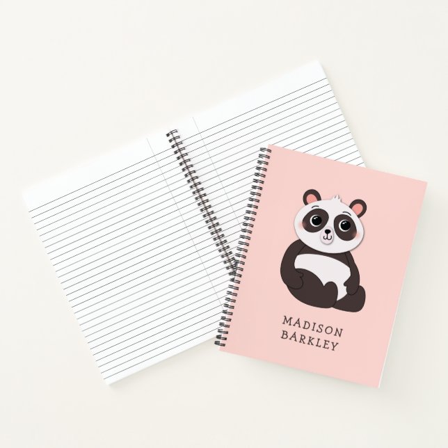 Panda Bear Kid's Cute Notebook (Inside)