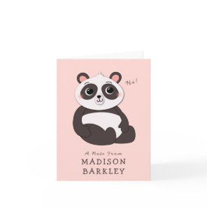 Panda Bear Kid's Cute Stationary Cards