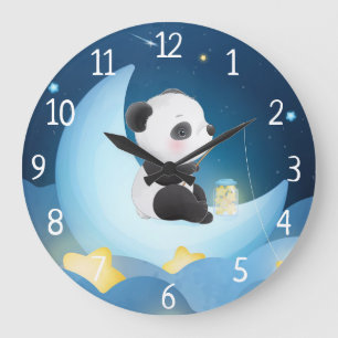 Panda Bear Large Clock