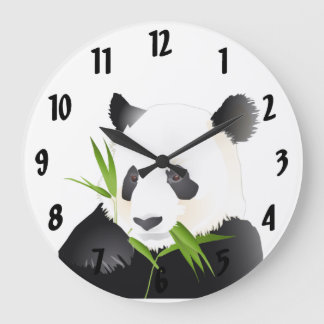 Panda Bear Large Clock