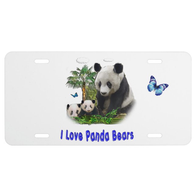 Panda Bear License Plate (Front)