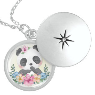 Panda Bear Locket Necklace