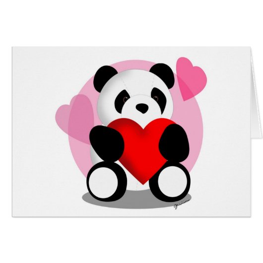 Panda Bear Love Cards (Front Horizontal)