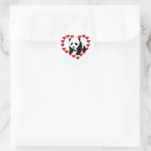 Panda Bear Love Classic Round Sticker (Bag)