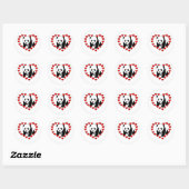 Panda Bear Love Classic Round Sticker (Sheet)