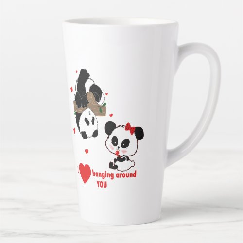 Panda Bear Love Couple _ Man to Woman Gift Idea Latte Mug