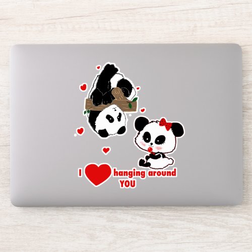 Panda Bear Love Couple _ Man to Woman Gift Idea Sticker