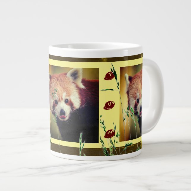 Panda Bear Love  Giant Coffee Mug (Front Right)
