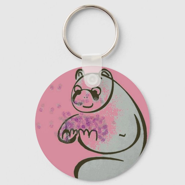 Panda Bear Love Keychain (Front)