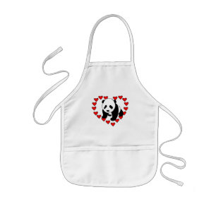 Panda Bear Love Kids' Apron