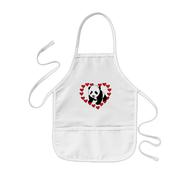Panda Bear Love Kids' Apron (Front)