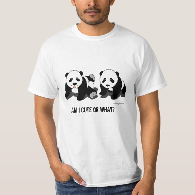 Panda Bear Mens Value T-Shirt (Front)