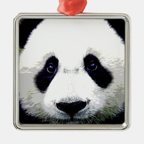 Panda Bear Metal Ornament