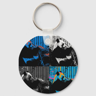 Panda Bear Multi-panel Modern Art Design Keychain
