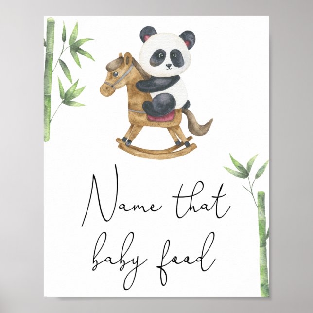 Panda bear - Name that baby food Poster (Front)