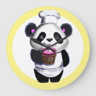 Panda Bear Nursery Clock