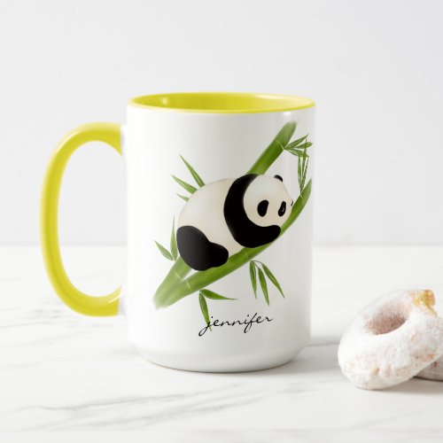 Panda Bear on Bamboo Tree Mug