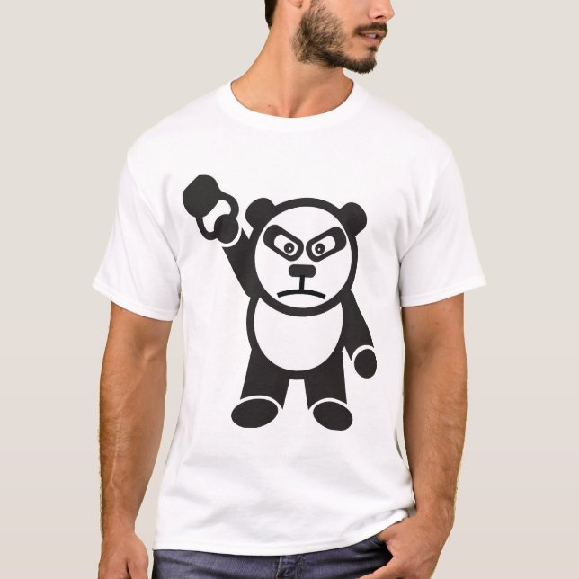 Panda Bear One Arm Kettlebell Snatch T-Shirt (Front)