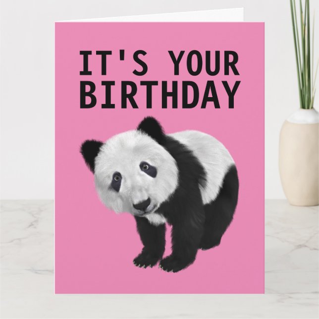 PANDA BEAR OVERSIZED BIRTHDAY CARD (Front)