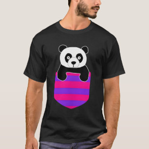 Panda Bear Pandas Bear In Chest Pocket T-Shirt