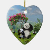 Panda bear Paradise Ceramic Ornament (Right)