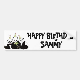 Panda Bear Party by Kindred Design Bumper Sticker