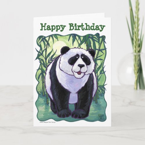 Panda Bear Party Center Card