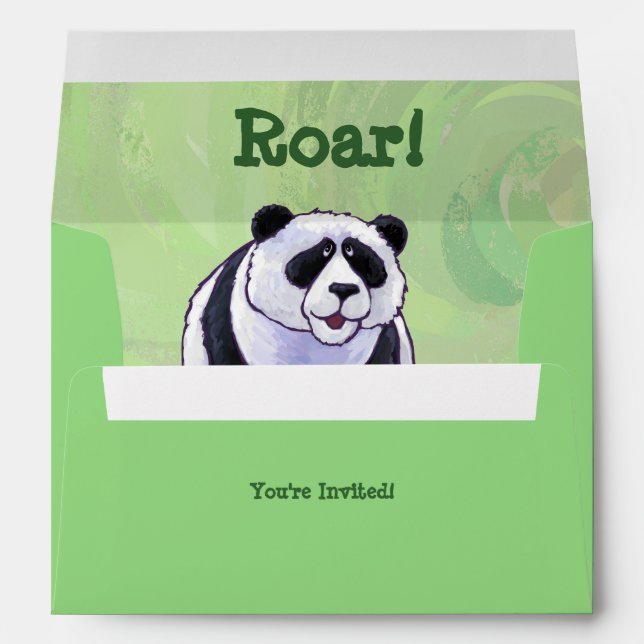 Panda Bear Party Center Envelope (Back (Bottom))