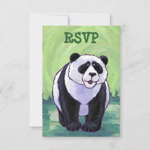 Panda Bear Party Center Invitation