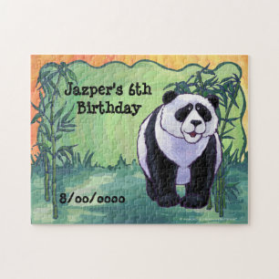 Panda Bear Party Center Jigsaw Puzzle