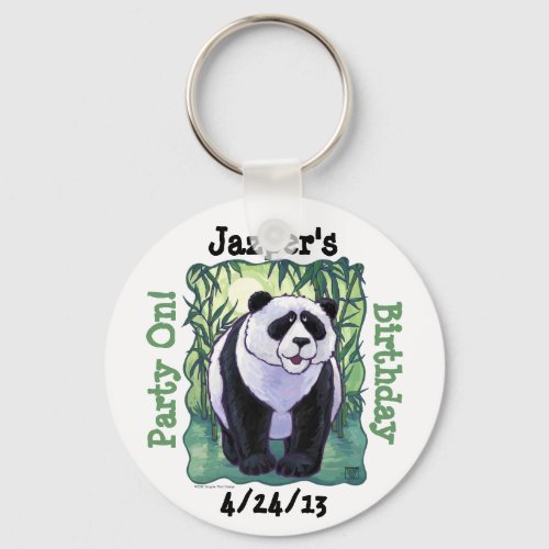Panda Bear Party Center Keychain