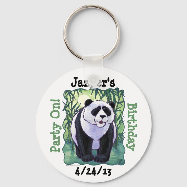 Panda Bear Party Center Keychain (Front)