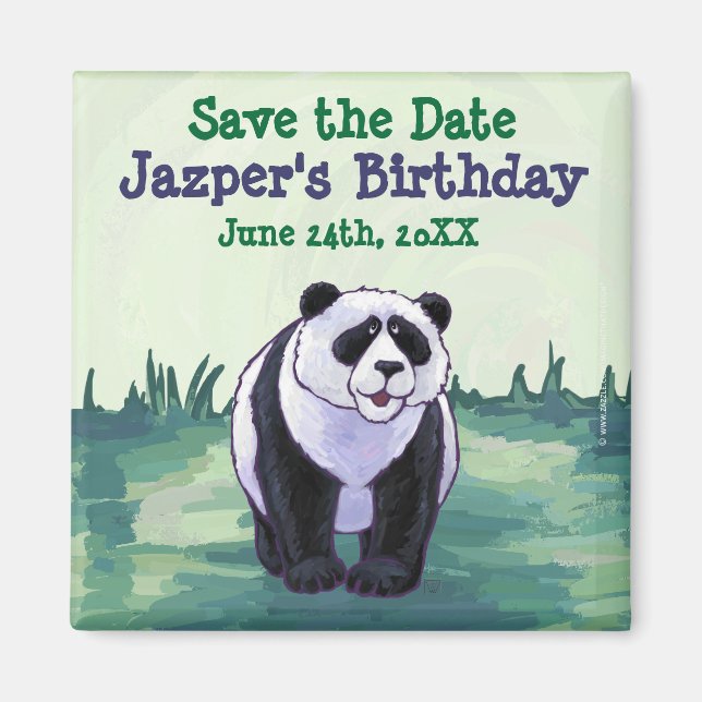 Panda Bear Party Center Magnet (Front)
